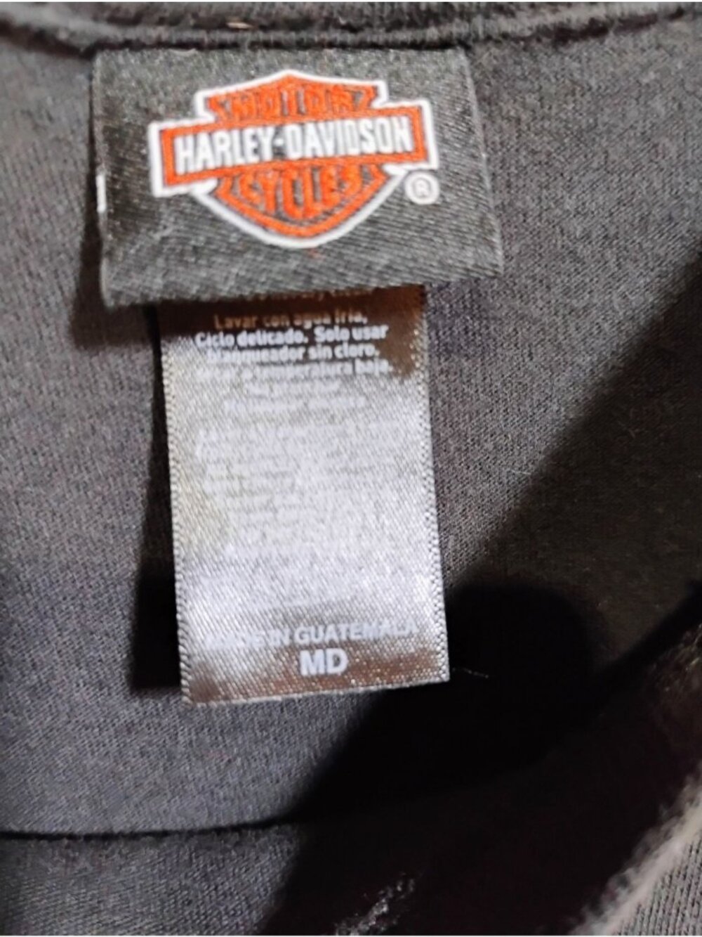 Harley-Davidson Raging Bull Graphic T-Shirt Black Size MD Made In Guatemala Dura - Picture 4 of 4